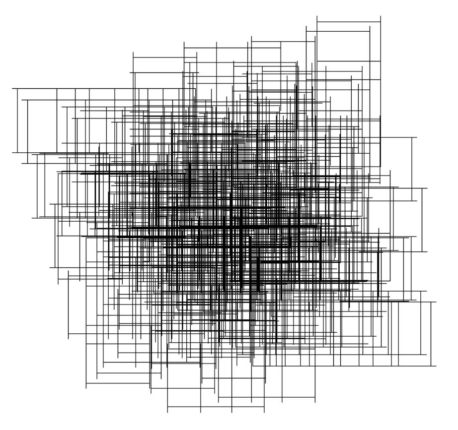 Fractal drawing titled Barcode Nebulae